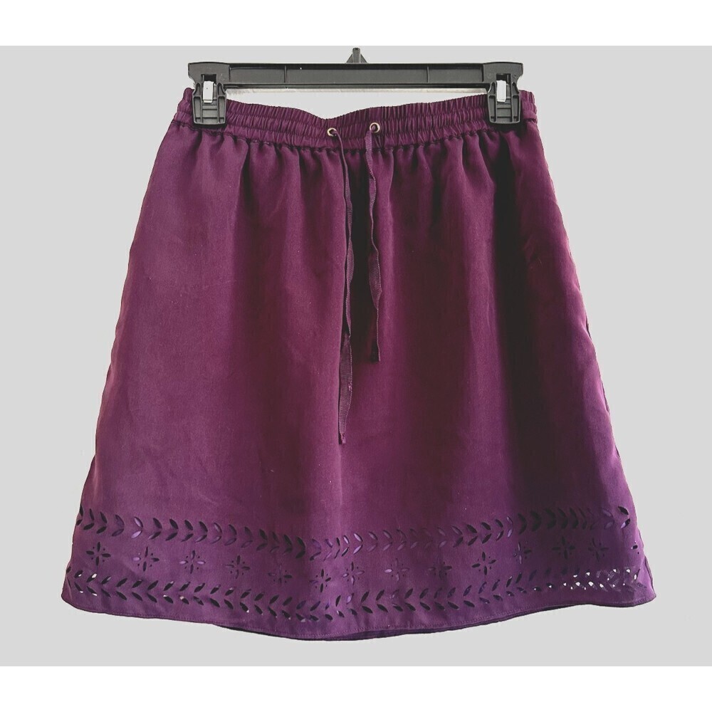 J‎ Crew Woman's Pull On Skirt Size XS Purple Tennis Summer Casual Minimal